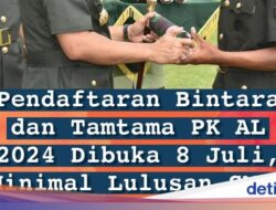 Pendaftaran Bintara-Tamtama PK AL 2024 Dibuka 8 Juli, Lulusan SMP Bisa Daftar!