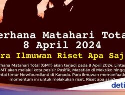 Infografis: Gerhana Matahari Total 8 April 2024, Ilmuwan Studi Apa Saja?