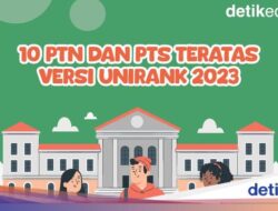 Infografis: 10 PTN dan PTS Terbaik Di Indonesia Versi UniRank 2023