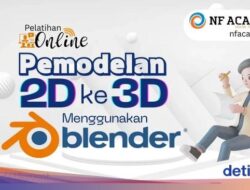 Cara Praktis Ubah Gambar Didalam Sebab Itu Objek 3D Menggunakan Blender Bersama NF Academy