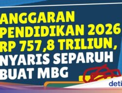Infografis: Biaya Pembelajaran 2026 Rp 757,8 T, Nyaris Separuh buat MBG