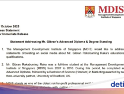 MDIS Kampus Ke Singapura Benarkan Gibran Mahasiswanya Bersama 2007-2010