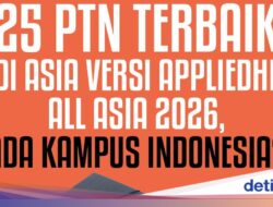25 PTN Terbaik Ke Asia Versi AppliedHE ALL ASIA 2026